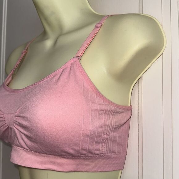 Coobie pink one size nylon/spandex bralette with removable pads Style #9012 - Picture 2 of 7
